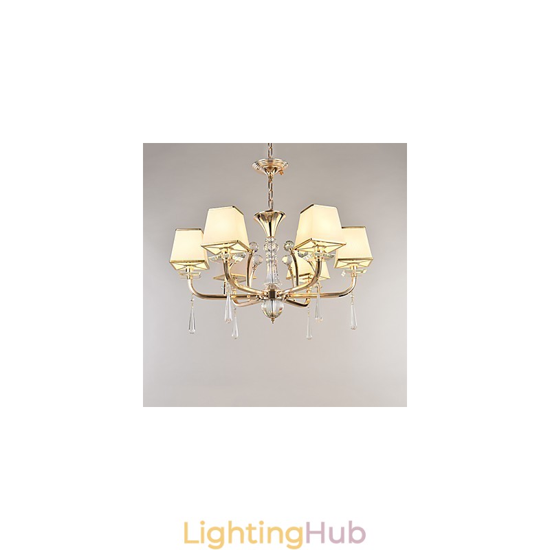 Chandelier Modern Contemporary Electroplated Feature for Crystal Metal