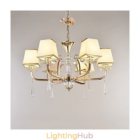 Chandelier Modern Contemporary Electroplated Feature for Crystal Metal