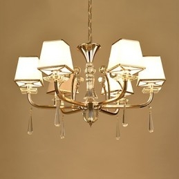 Chandelier Modern Contemporary Electroplated Feature for Crystal Metal