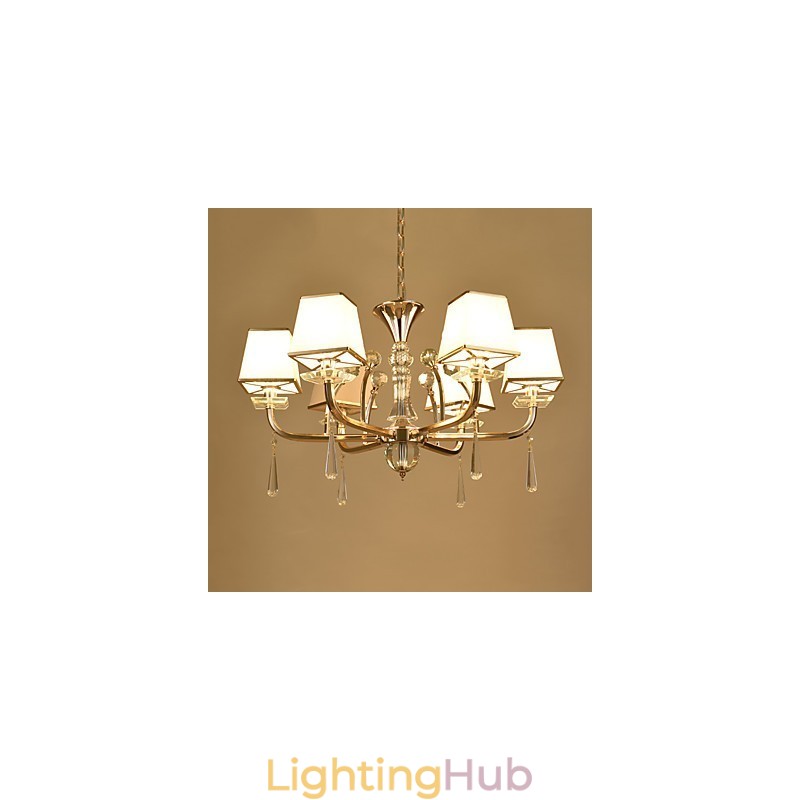 Chandelier Modern Contemporary Electroplated Feature for Crystal Metal