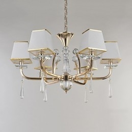 Chandelier Modern Contemporary Electroplated Feature for Crystal Metal