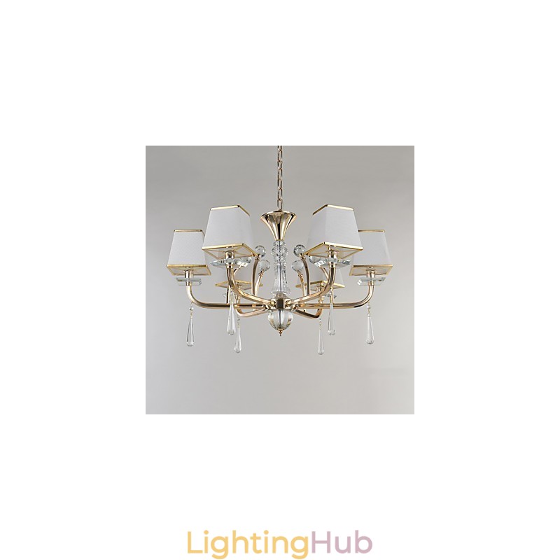 Chandelier Modern Contemporary Electroplated Feature for Crystal Metal