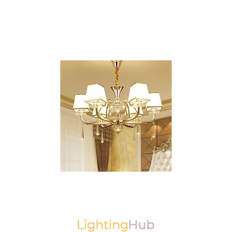 Chandelier Modern Contemporary Electroplated Feature for Crystal Metal