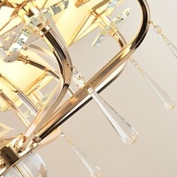 Chandelier Modern Contemporary Electroplated Feature for Crystal Metal