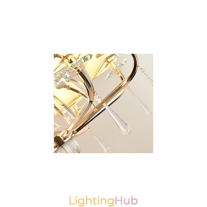 Chandelier Modern Contemporary Electroplated Feature for Crystal Metal