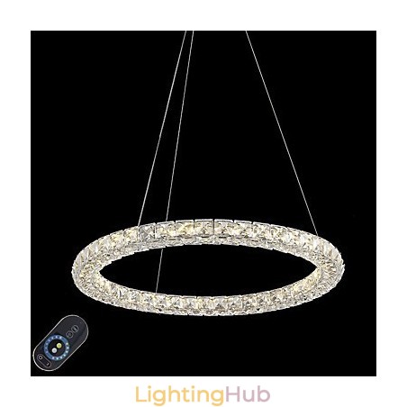 Modern Ring Crystal Ceiling Pendant Light Crystal Chandelier Light Indoor Lighting Lamps Fixtures Dimmable with Remote Control Modern Ring Crystal Ceiling Pendant Light Crystal Chandelier Light Indoor Lighting Lamps Fixtures Dimmable with Remote Control