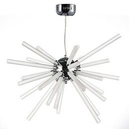 Globe Chrome Feature for Crystal Metal Chandelier