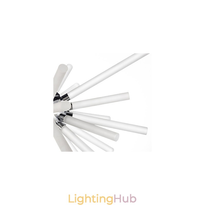 Globe Chrome Feature for Crystal Metal Chandelier