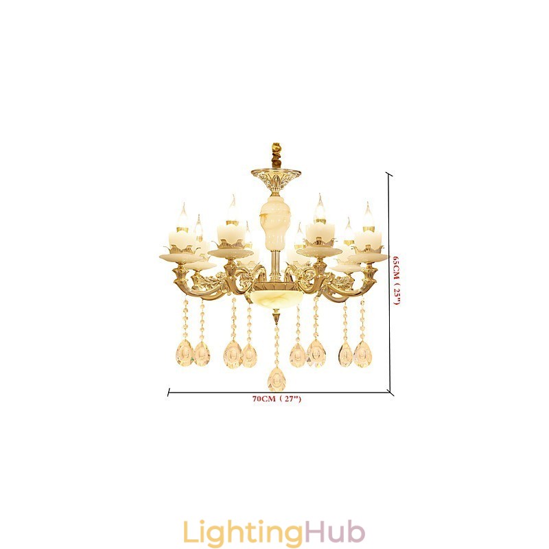 European Style Atmosphere Zinc Alloy Crystal Home Chandelier
