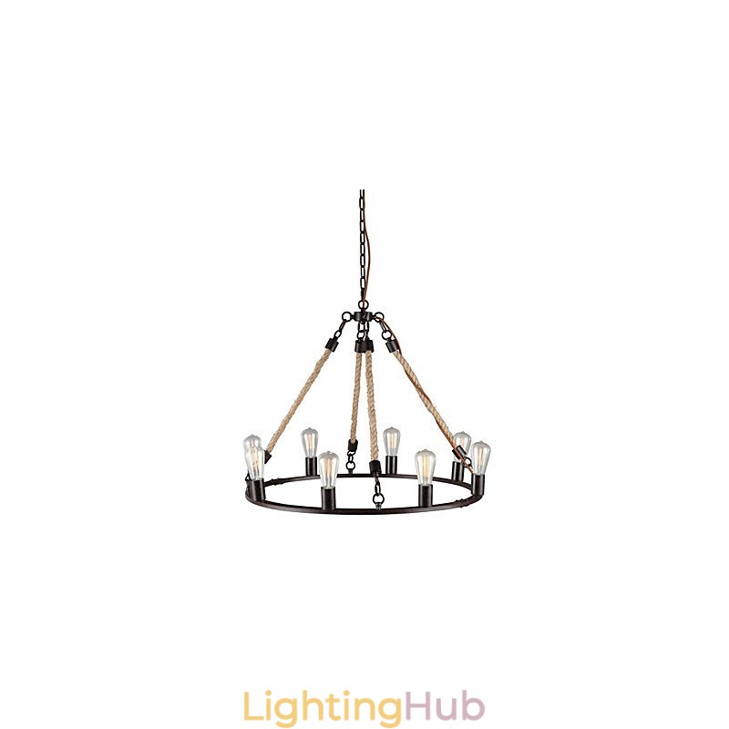 Vintage Mini Style Painting Metal Chandelier