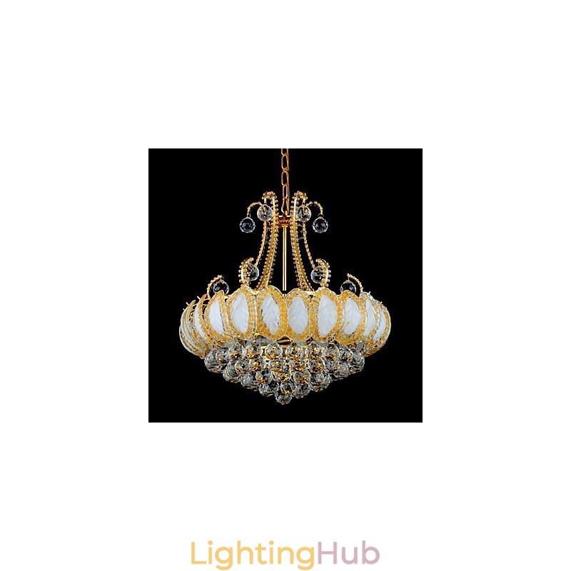 Modern Luxury Chandelier Crystal Pendant Light Diameter 50CM Contains 8 Bulbs