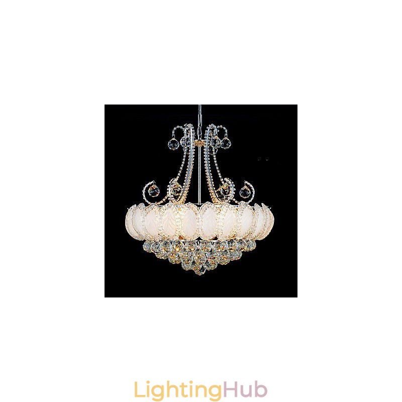 Modern Luxury Chandelier Crystal Pendant Light Diameter 50CM Contains 8 Bulbs