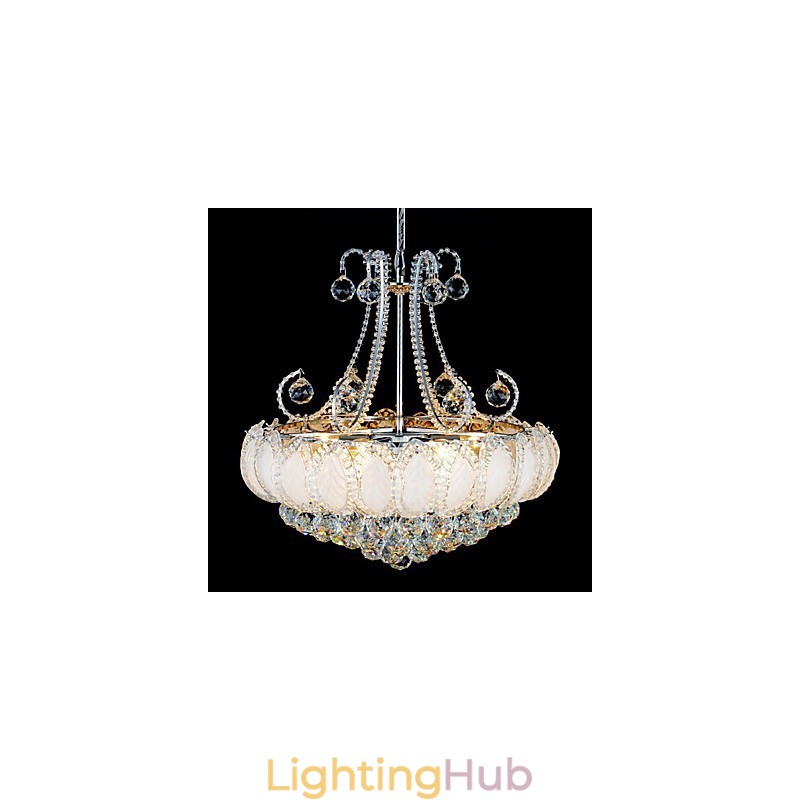 Modern Luxury Chandelier Crystal Pendant Light Diameter 50CM Contains 8 Bulbs