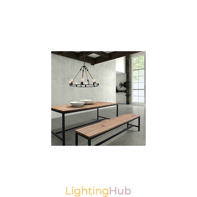 Vintage Mini Style Painting Metal Chandelier