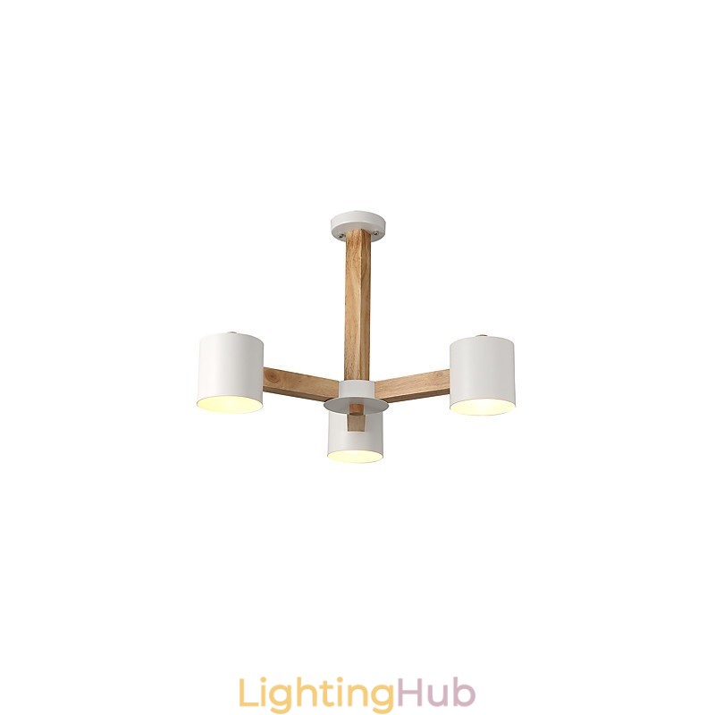 3 Lights Chandelier Modern Contemporary Traditional Classic Vintage Country Wood Feature for Wood