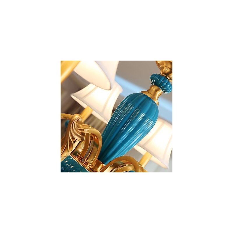 All Copper Chandelier Jade Decorative Chandelier