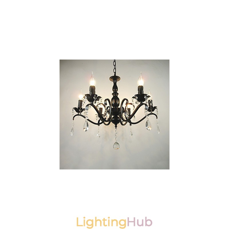 Chandelier Simple Crystal Iron Candle Lights Decoration Lamps Lighting