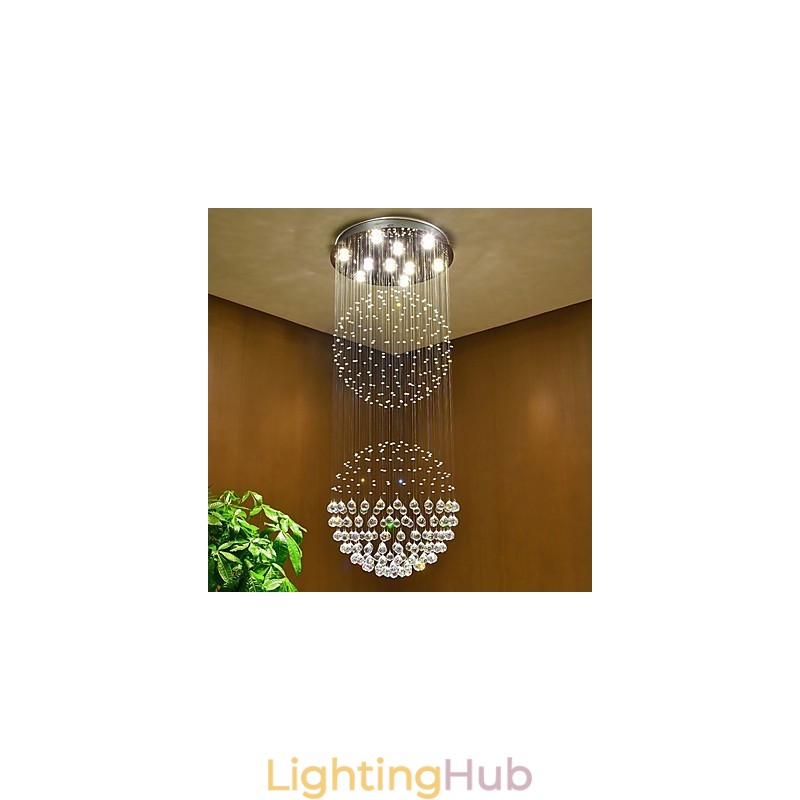 Crystal Ceiling Pendant Light Indoor Chandelier Home Hanging Lighting Lamps Fixtures