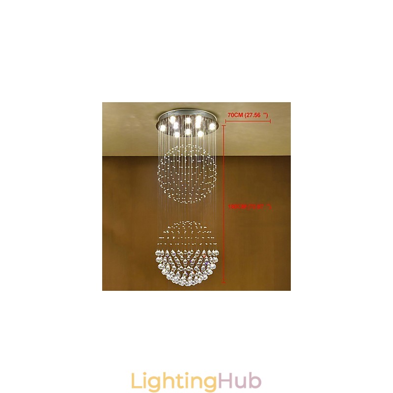 Crystal Ceiling Pendant Light Indoor Chandelier Home Hanging Lighting Lamps Fixtures