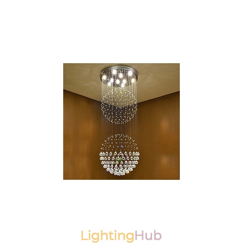 Crystal Ceiling Pendant Light Indoor Chandelier Home Hanging Lighting Lamps Fixtures