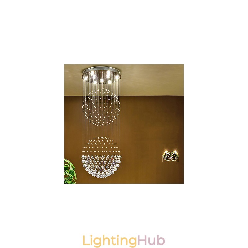 Crystal Ceiling Pendant Light Indoor Chandelier Home Hanging Lighting Lamps Fixtures