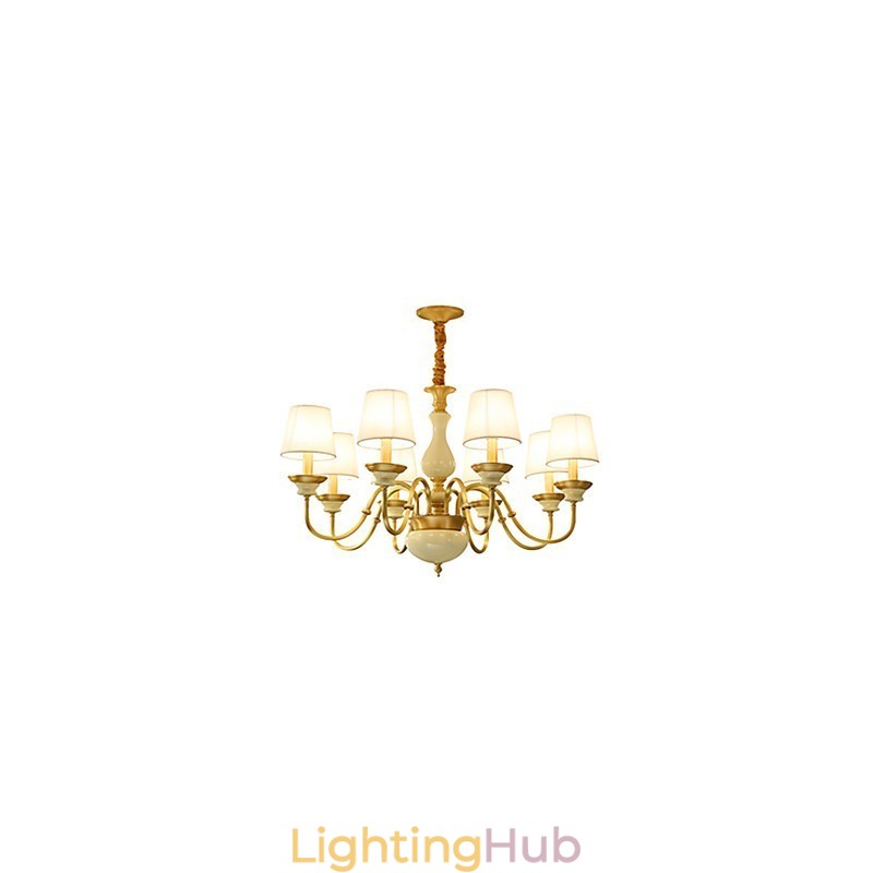All Copper Chandelier Jade Decorative Chandelier
