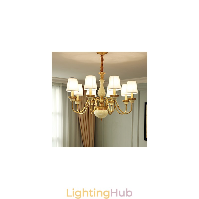 All Copper Chandelier Jade Decorative Chandelier