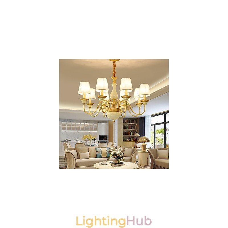 All Copper Chandelier Jade Decorative Chandelier