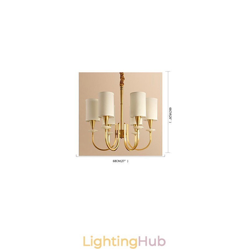 All Copper Chandelier Jade Decorative Chandelier