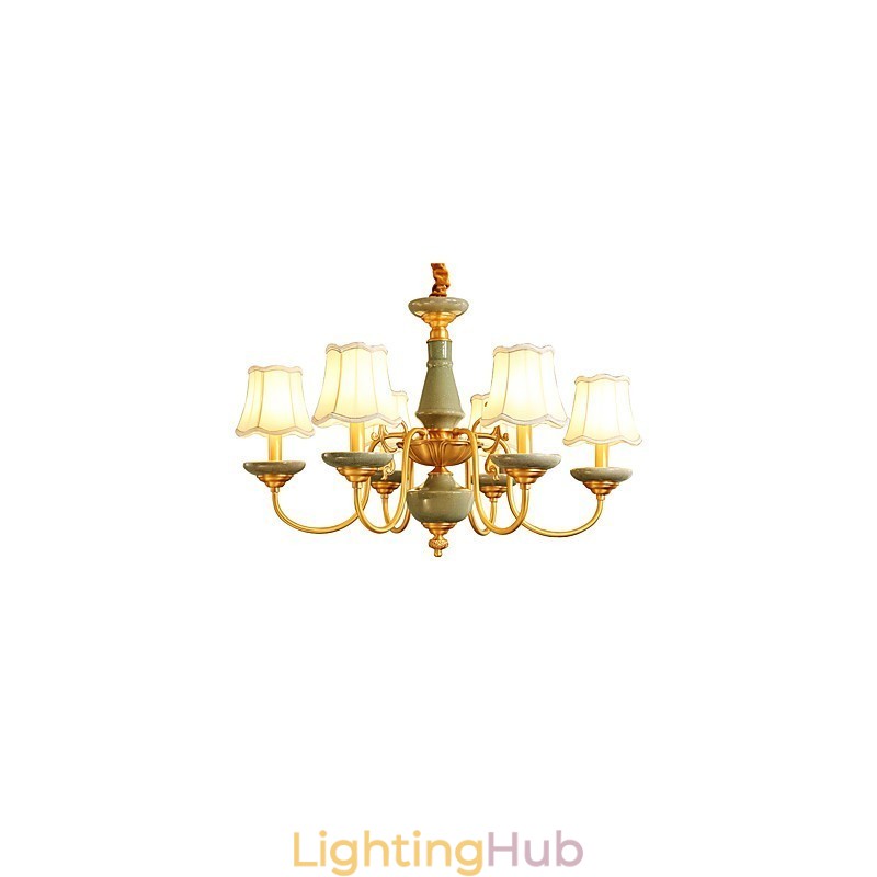 All Copper Chandelier Jade Decorative Chandelier