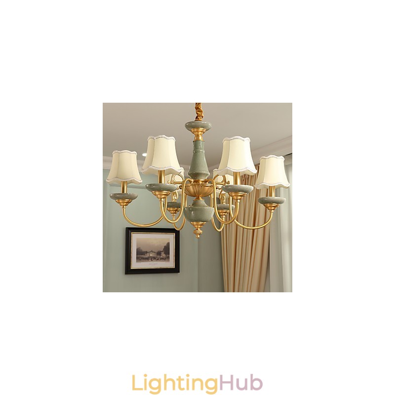 All Copper Chandelier Jade Decorative Chandelier
