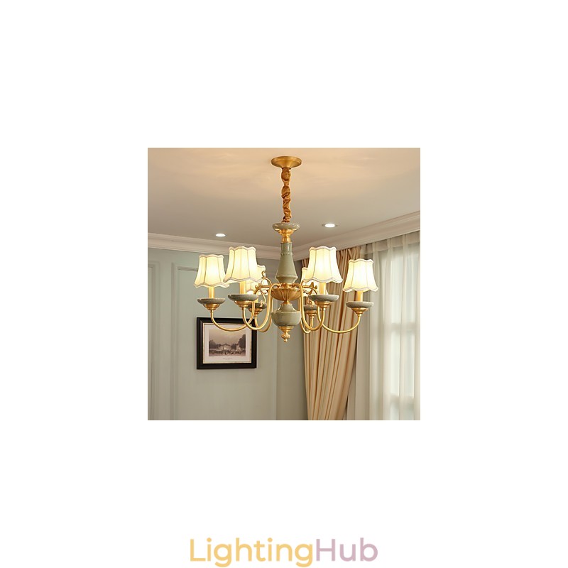 All Copper Chandelier Jade Decorative Chandelier