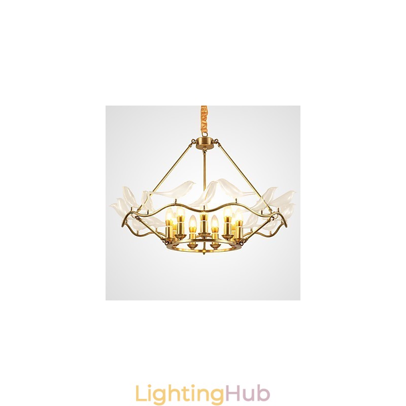 Modern Contemporary Brass Feature for Designers Metal Chandelier