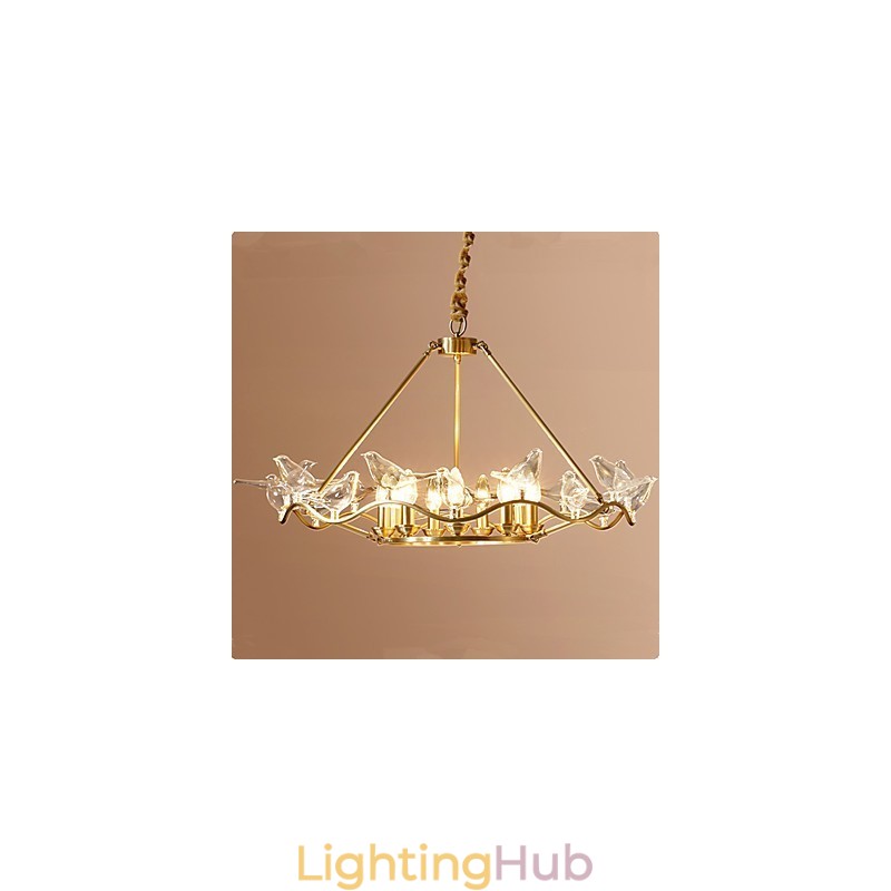 Modern Contemporary Brass Feature for Designers Metal Chandelier
