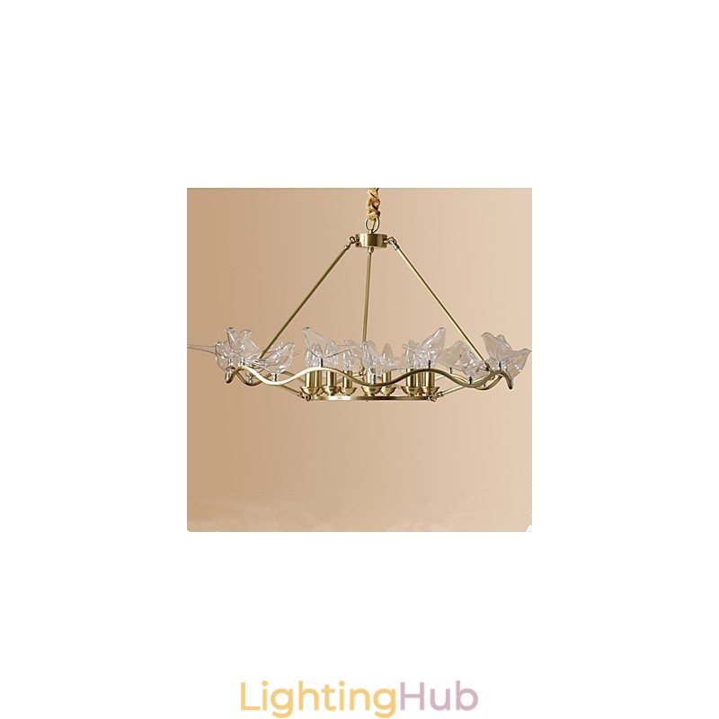 Modern Contemporary Brass Feature for Designers Metal Chandelier