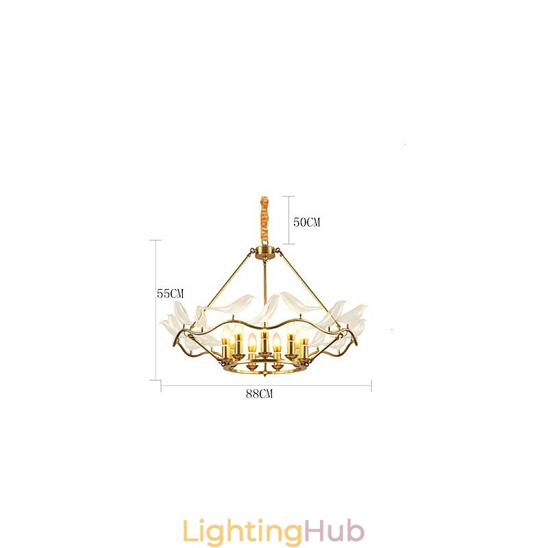 Modern Contemporary Brass Feature for Designers Metal Chandelier