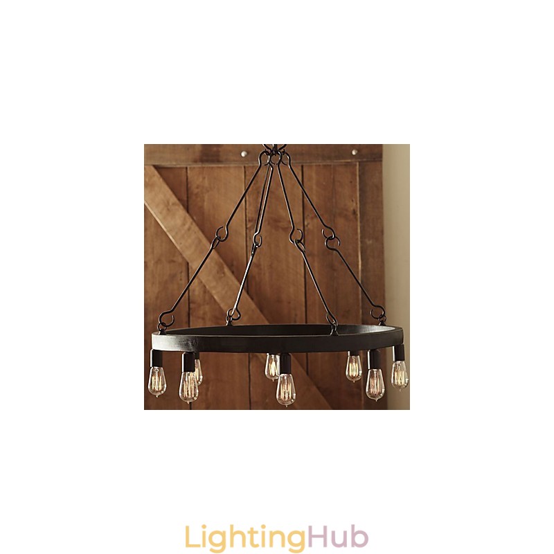 Retro Style Iron Pendent Light with 8 Lights