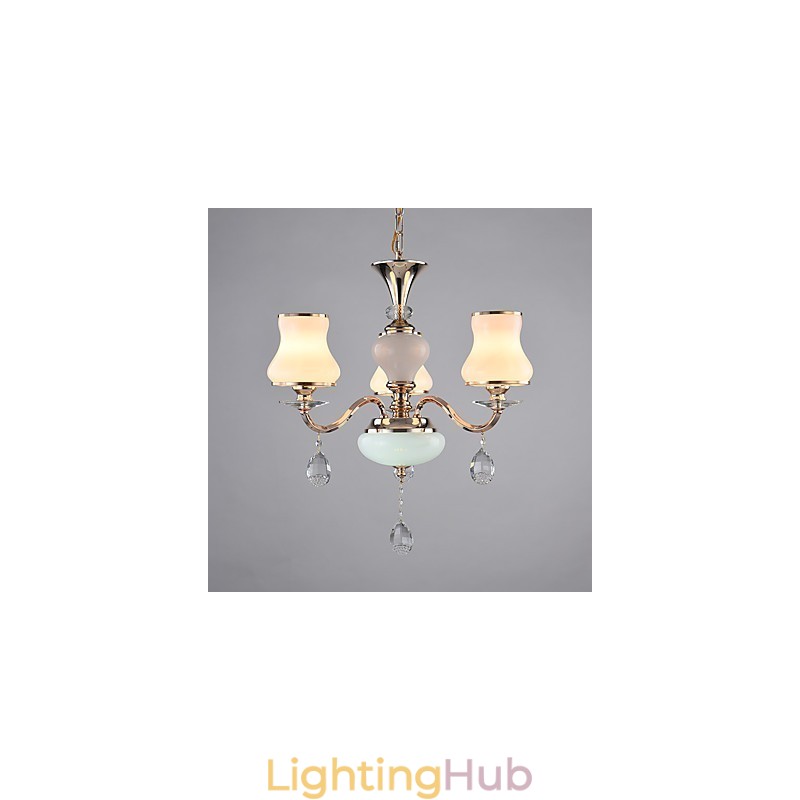 Modern Contemporary Electroplated Feature for Crystal Metal Chandelier