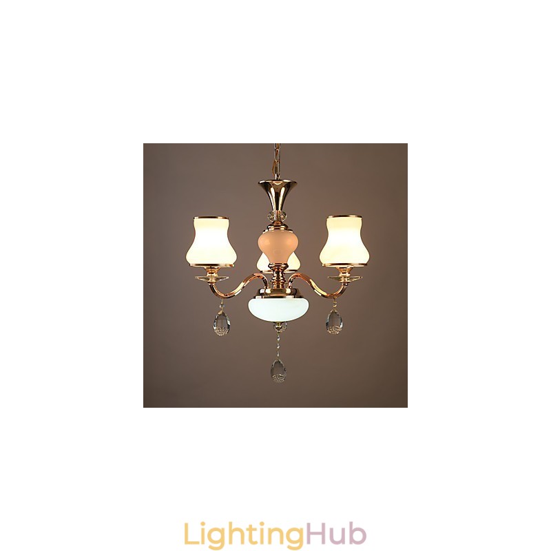 Modern Contemporary Electroplated Feature for Crystal Metal Chandelier
