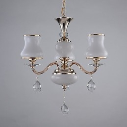 Modern Contemporary Electroplated Feature for Crystal Metal Chandelier
