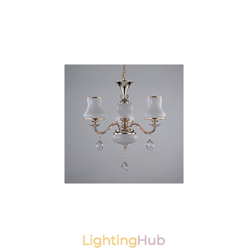 Modern Contemporary Electroplated Feature for Crystal Metal Chandelier