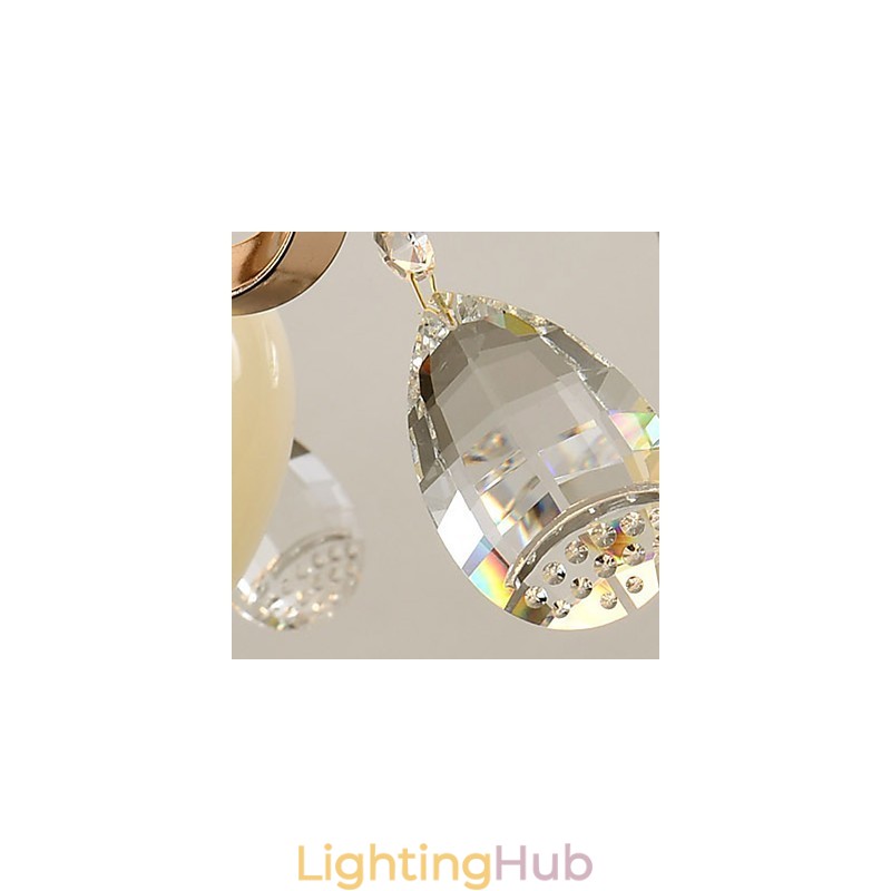 Modern Contemporary Electroplated Feature for Crystal Metal Chandelier