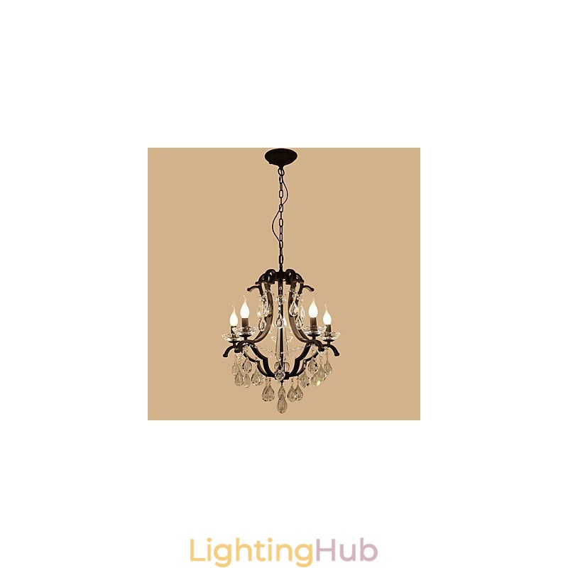 5 Lights Crystal Chandelier Modern Contemporary Traditional Classic Rustic Lodge Vintage Retro Lantern Drum Country Painting