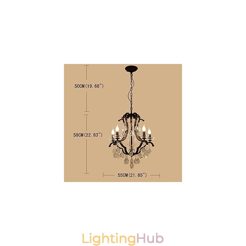 5 Lights Crystal Chandelier Modern Contemporary Traditional Classic Rustic Lodge Vintage Retro Lantern Drum Country Painting