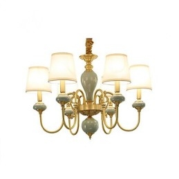 Chandelier Traditional Classic Country Brass Feature for Mini Style Metal 6 Bulbs