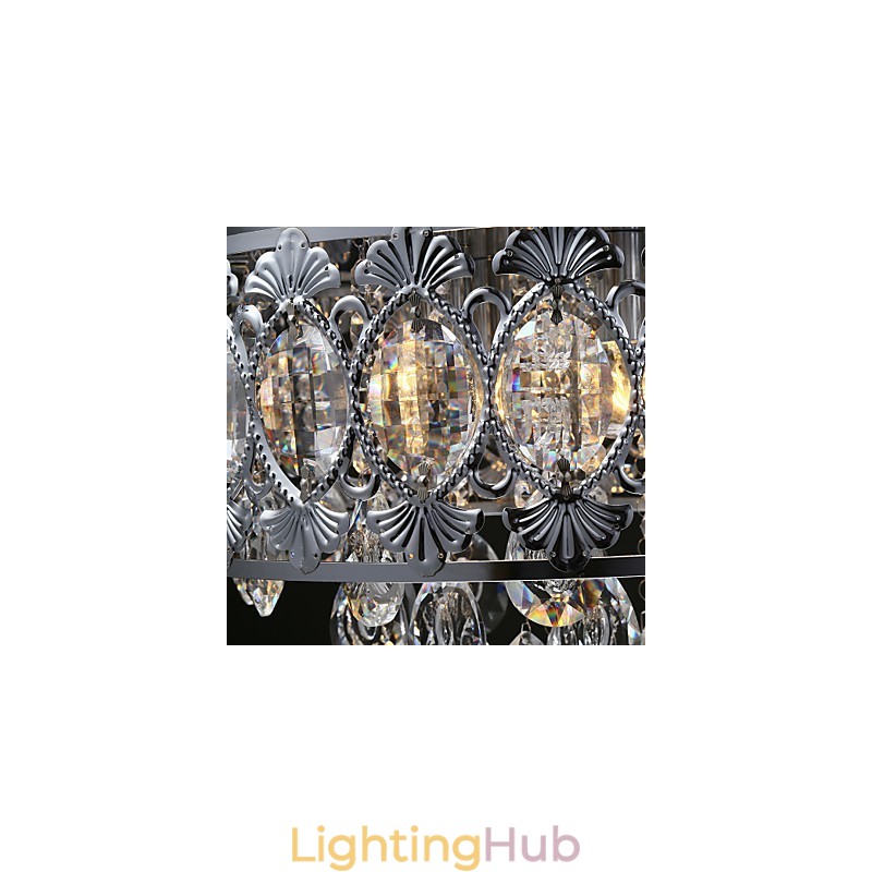 Elegant Modern Transparent Crystal Chandelier with 4 Lights