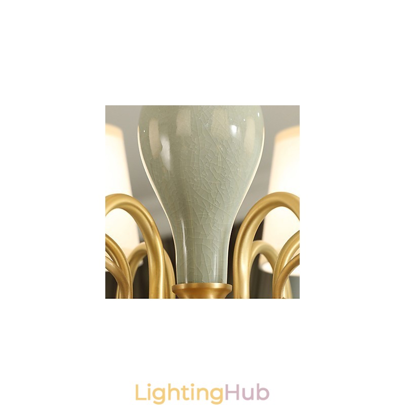 Chandelier Traditional Classic Country Brass Feature for Mini Style Metal 6 Bulbs