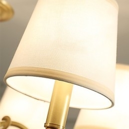 Chandelier Traditional Classic Country Brass Feature for Mini Style Metal 6 Bulbs