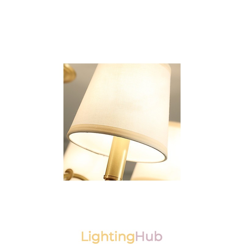 Chandelier Traditional Classic Country Brass Feature for Mini Style Metal 6 Bulbs
