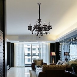 Modern Contemporary Electroplated Feature for Crystal Glass Chandelier